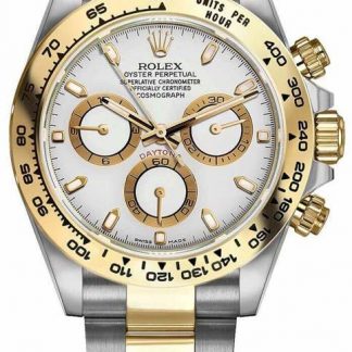 reloj rolex cosmograph daytona esfera blanca para hombre 116503-0001