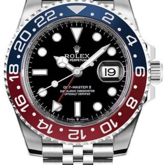 rolex gmt-master ii pepsi reloj de lujo para hombre 126710blro-0001