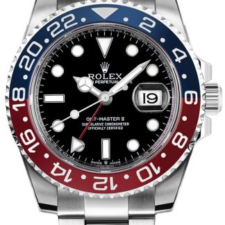 rolex gmt master ii pepsi montre de luxe pour hommes 126710blro-0002