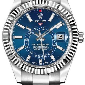 rolex sky-dweller blå urtavla 42mm lyxiga män klocka 326934-0003